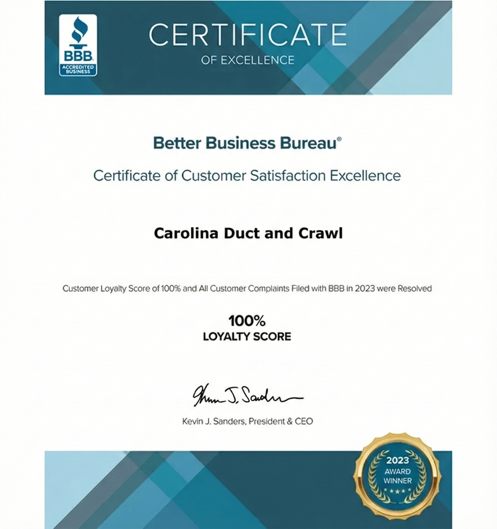 BBB Certificate